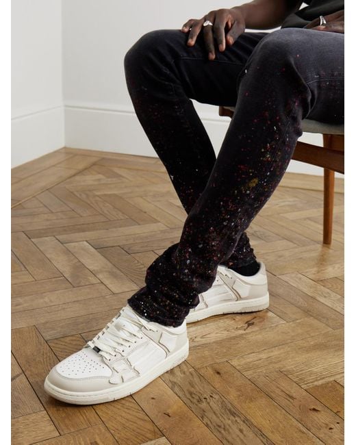Amiri Skel-Top Sneakers aus Leder mit Applikation in Natural für Herren