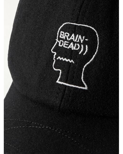 Brain Dead Baseballkappe aus Wolle mit Logostickerei in Black für Herren