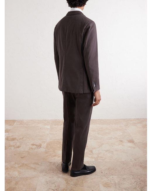 Boglioli Brown Cotton-blend Twill Suit Jacket for men