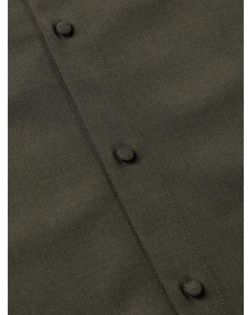 Jacquemus Green Mondani Virgin Wool-blend Twill Shirt for men