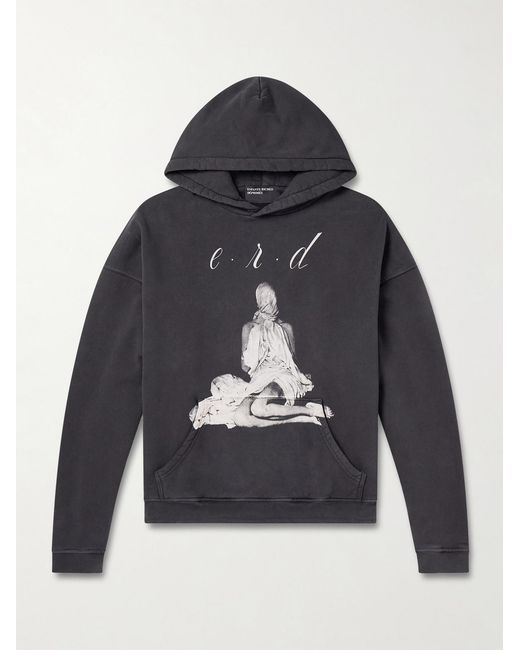 Enfants Riches Deprimes Blue Girl In Sheet Printed Cotton-jersey Hoodie for men