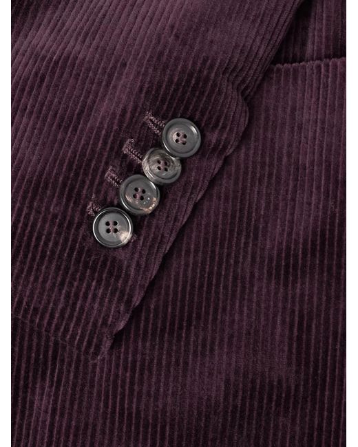 De Petrillo Purple Posillipo Slim-fit Cotton-blend Corduroy Suit Jacket for men