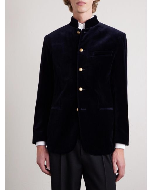 Favourbrook Blue Cotton-velvet Jacket for men