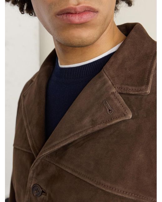 Officine Generale Brown Erickson Suede Jacket for men