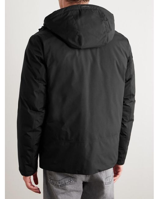 Herno Black Laminar Gore-tex® Hooded Down Jacket for men