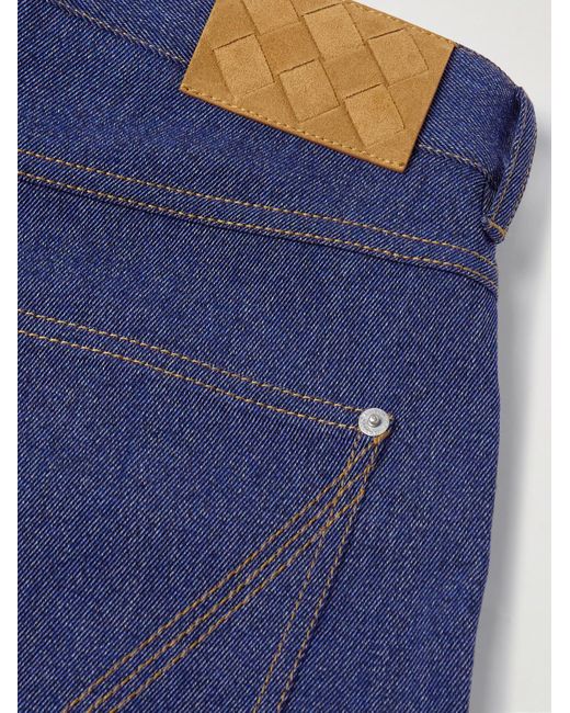 Bottega Veneta Blue Wool And Cotton-Blend Drill Trousers for men