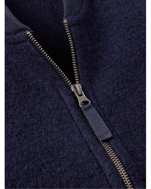 Hartford Blue David Wool-blend Zip-up Jacket for men