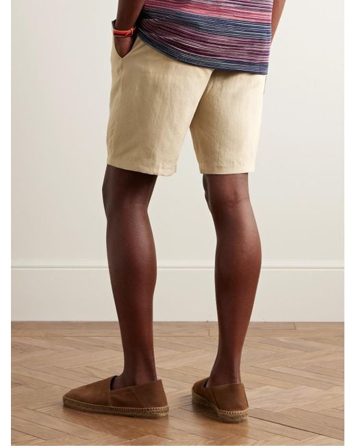 Paul Smith Natural Straight-leg Linen Shorts for men