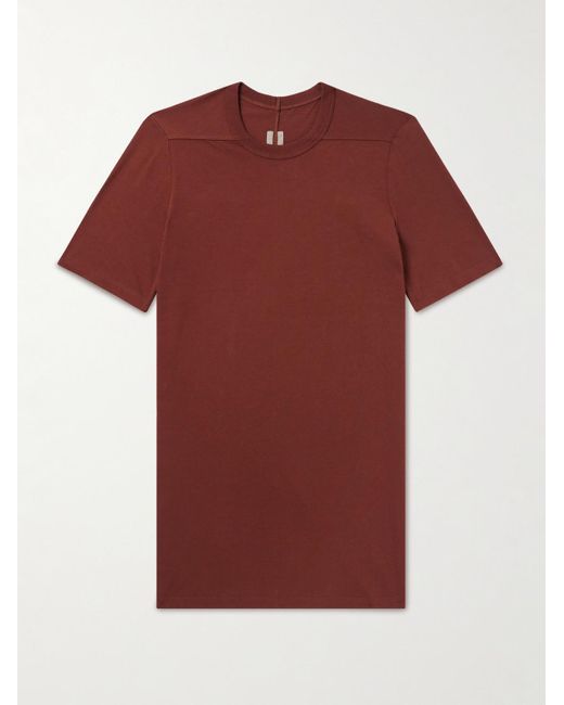 Rick Owens Red Slim-fit Cotton-jersey T-shirt for men