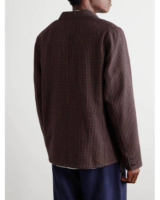 Kardo Black Somesh Checked Cotton Blazer for men