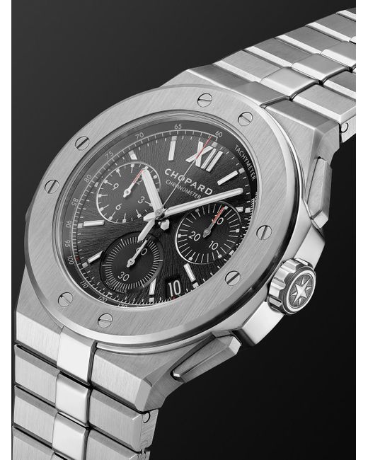 Chopard Black Alpine Eagle Xl Chrono Automatic 44mm Lucent Steel Watch, Ref. No. 298609-3002 for men