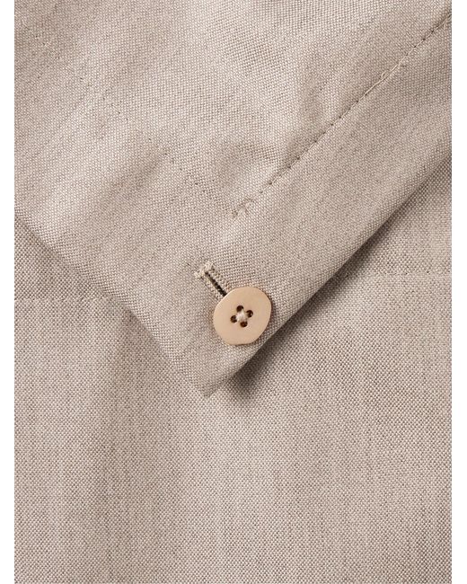 STÒFFA Natural Double-Breasted Cashmere Suit Jacket for men