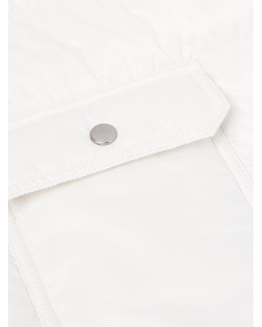 Rick Owens White Moncler Logo-Appliquéd Quilted Shell Down Jacket for men