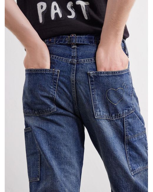 Human Made Blue Straight-Leg Jeans for men