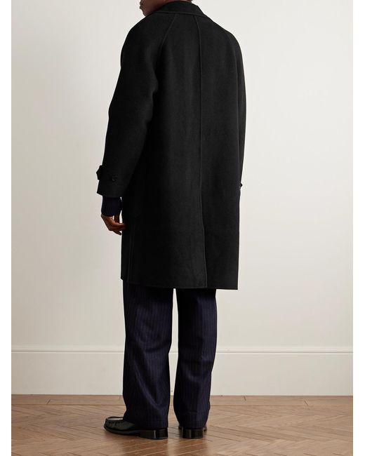 Officine Generale Black Bryce Wool-Felt Coat for men