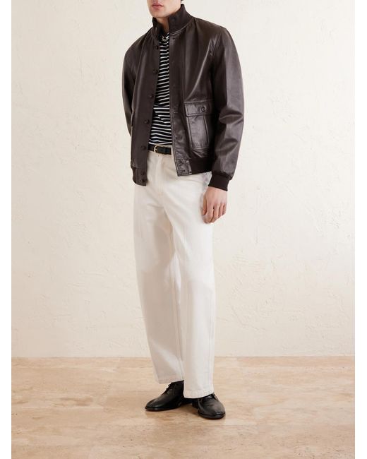 Ino Leather Jacket di Valstar in Black da Uomo