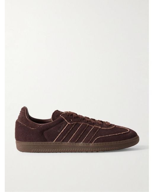 Adidas Originals Brown Samba Og Suede Sneakers for men