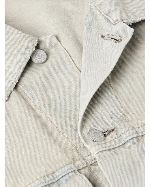 Acne Natural Distressed Denim Jacket for men