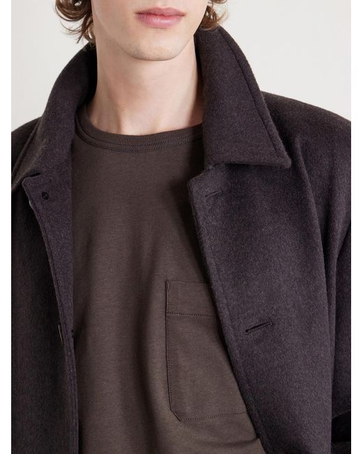 Lemaire Brown Cotton And Linen-Blend Jersey T-Shirt for men