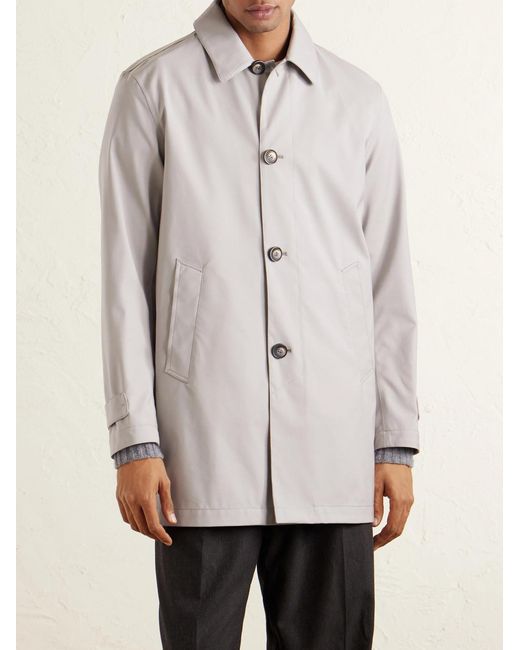 Herno White Storm System Wool Coat for men