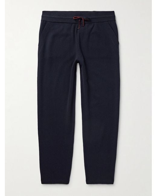 Loro Piana Blue Tapered Baby Cashmere Sweatpants for men