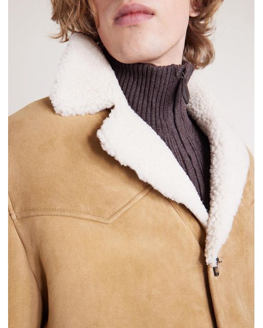 Nili Lotan Natural Goshen Shearling Coat for men
