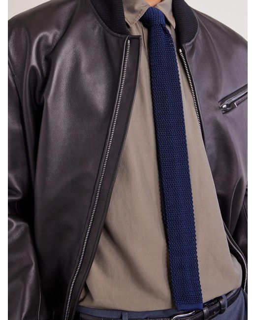 Canali Gray Garment-Dyed Cotton And Silk-Blend Shirt for men