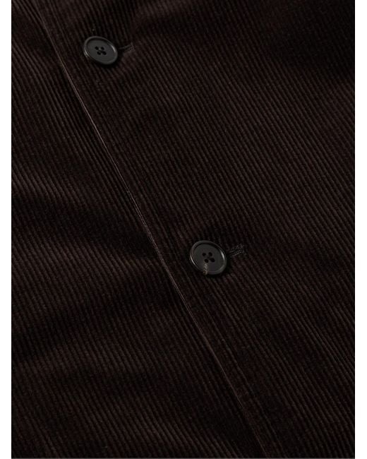 The Row Black Carsten Cotton And Cashmere-blend Corduroy Overshirt for men