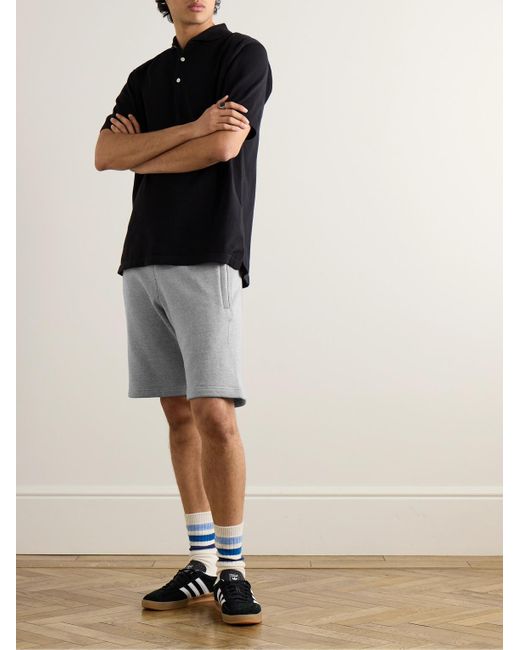 Beams Plus Gray Straight-leg Cotton-jersey Drawstring Shorts for men