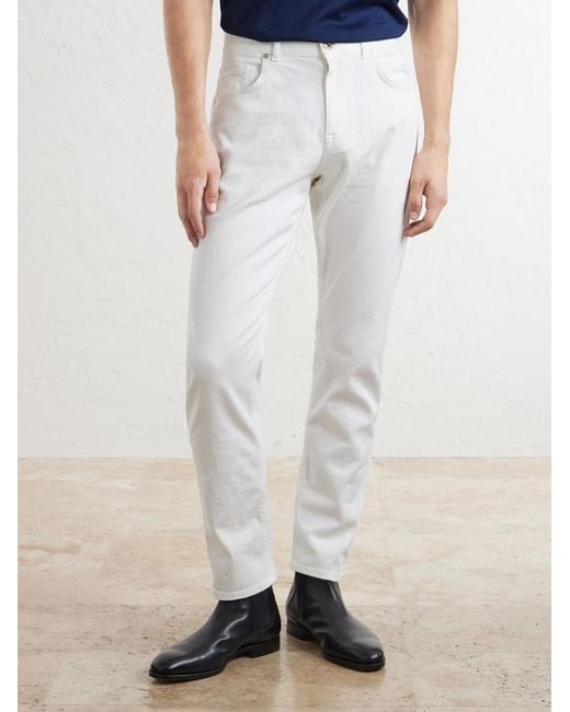 Eleventy White Slim-Fit Jeans for men