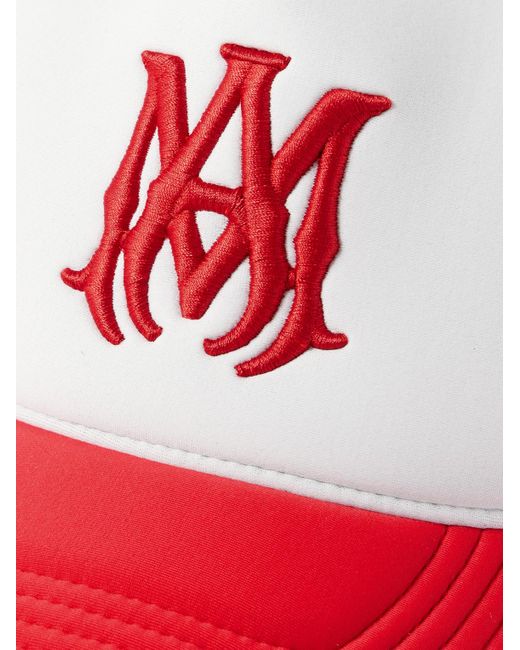 Amiri Ma Logo-Embroidered Scuba And Mesh Trucker Cap for men