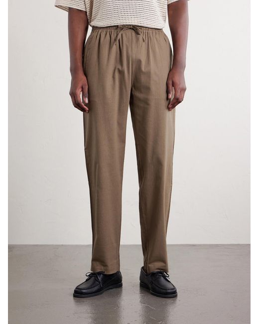 Kardo Natural Roy Straight-leg Cotton Trousers for men