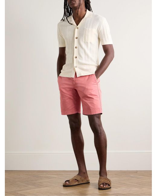 Bermuda slim-fit in twill di cotone di Incotex in Pink da Uomo