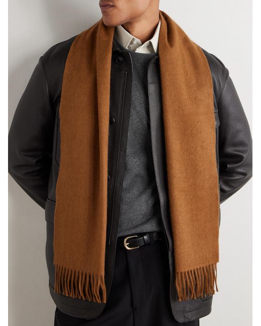 Charvet Natural Cashmere Scarf for men
