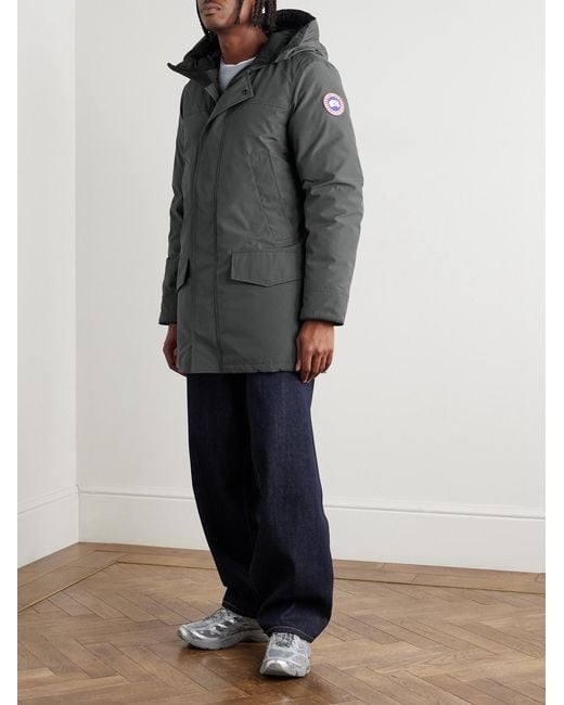 Canada Goose Gray Langford Cordura®-trimmed Arctic Tech® Hooded Down Parka for men
