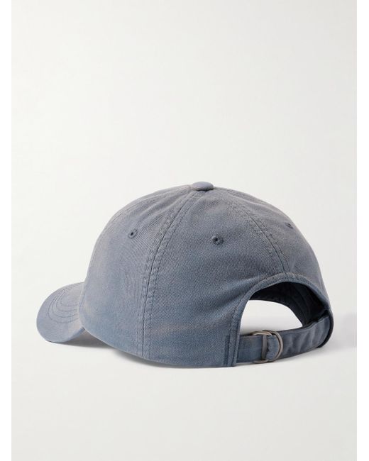 Acne Blue Logo-Embroidered Cotton-Twill Baseball Cap for men