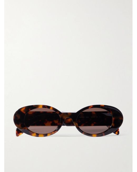 Palm Angels Black Gilroy Round-frame Tortoiseshell Acetate Sunglasses for men