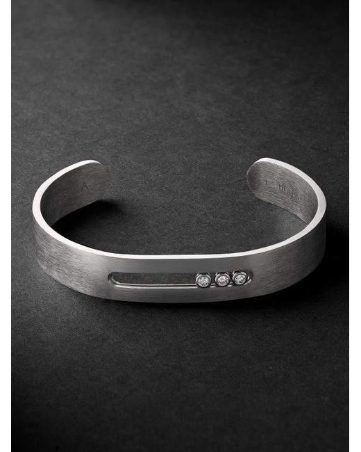 Messika Black Move Titanium Diamond Cuff for men