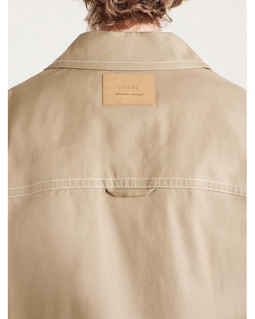 AMI Natural Cotton-Canvas Jacket for men