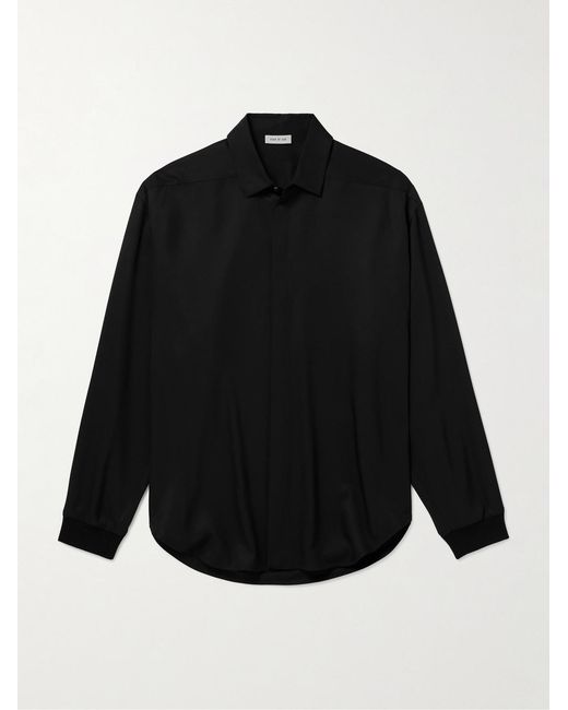 Fear Of God Black Silk And Wool-Blend Shirt for men