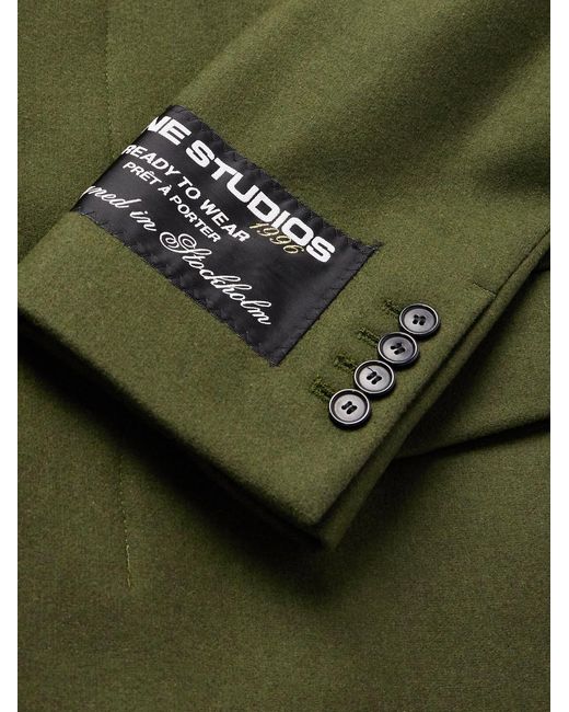 Acne Green Orkar Wool-Blend Coat for men