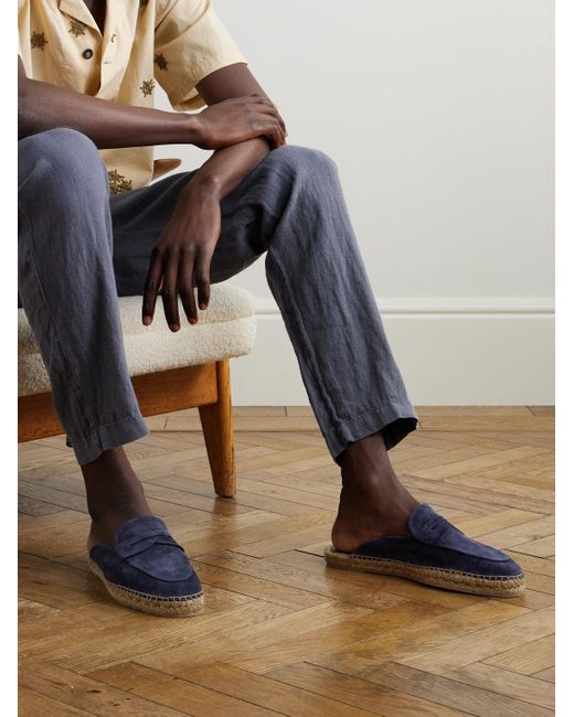 Castaner Nando Espadrilles aus Veloursleder mit offener Fersenpartie in Blue für Herren