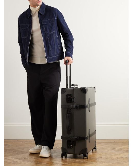 Globe-Trotter Gray Centenary 30&Quot; Leather-Trimmed Suitcase for men