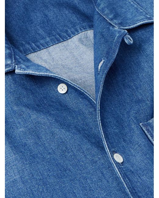 Loewe Paula's Ibiza Jeanshemd mit Logostickerei in Blue für Herren
