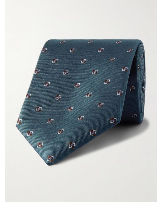 Brioni Krawatte aus Seiden-Jacquard in Blue für Herren