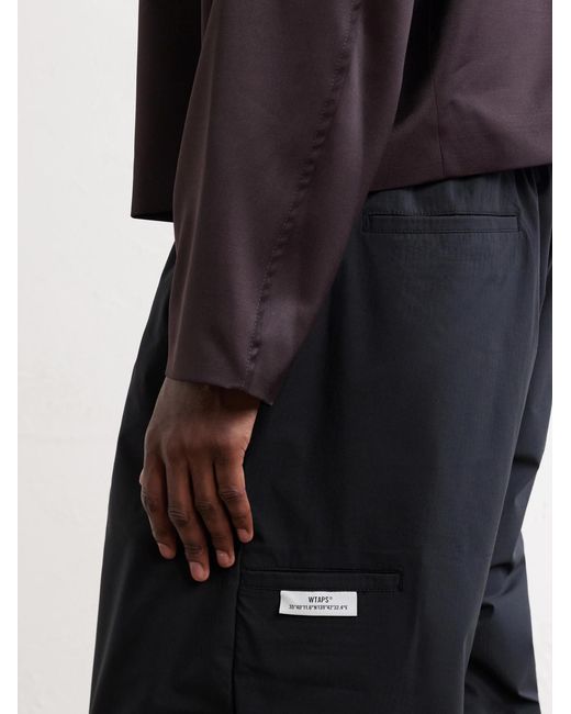 (w)taps Blue Sddt2001 Straight-Leg Drawstring Ripstop Trousers for men
