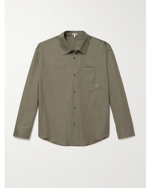 Loewe Green Cotton Shirt for men