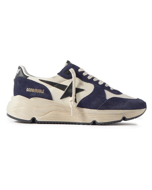 Golden Goose Deluxe Brand Blue Running Sole Distressed Leather for men