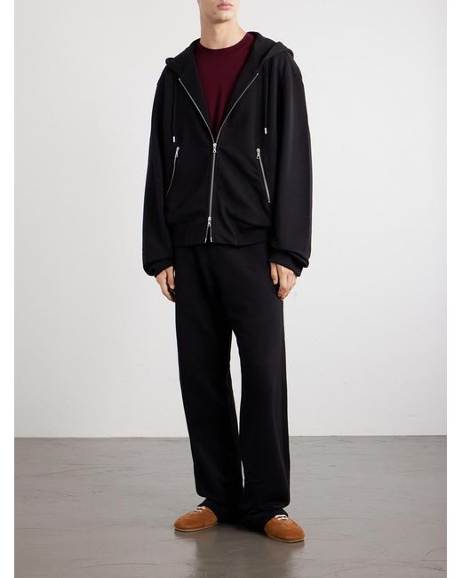 Dries Van Noten Blue Cotton-Jersey Zip-Up Hoodie for men