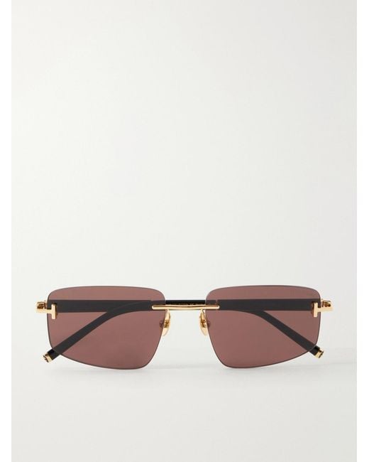 Tom Ford Metallic Square-frame Titanium And Acetate Sunglasses for men